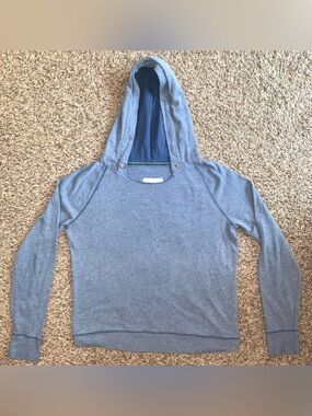 Aeropostale Light Blue Hoodie with Neon Green Stitching